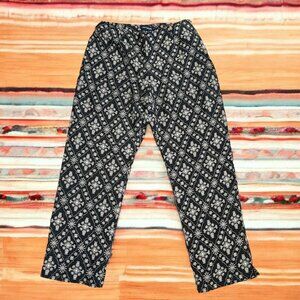 Ann Taylor Navy Blue Floral Silk Pants‎ Size 8 - N1290
